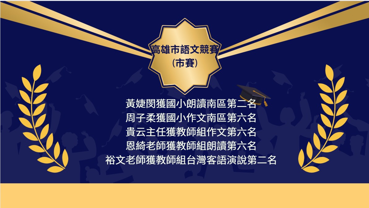 狂賀～高雄市語文競賽市賽成績